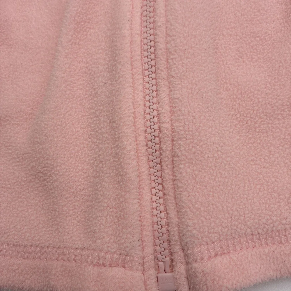 Gap Kids Baby Pink Fleece Critter Hood Leopard Zip Up Jacket 18-24 Months